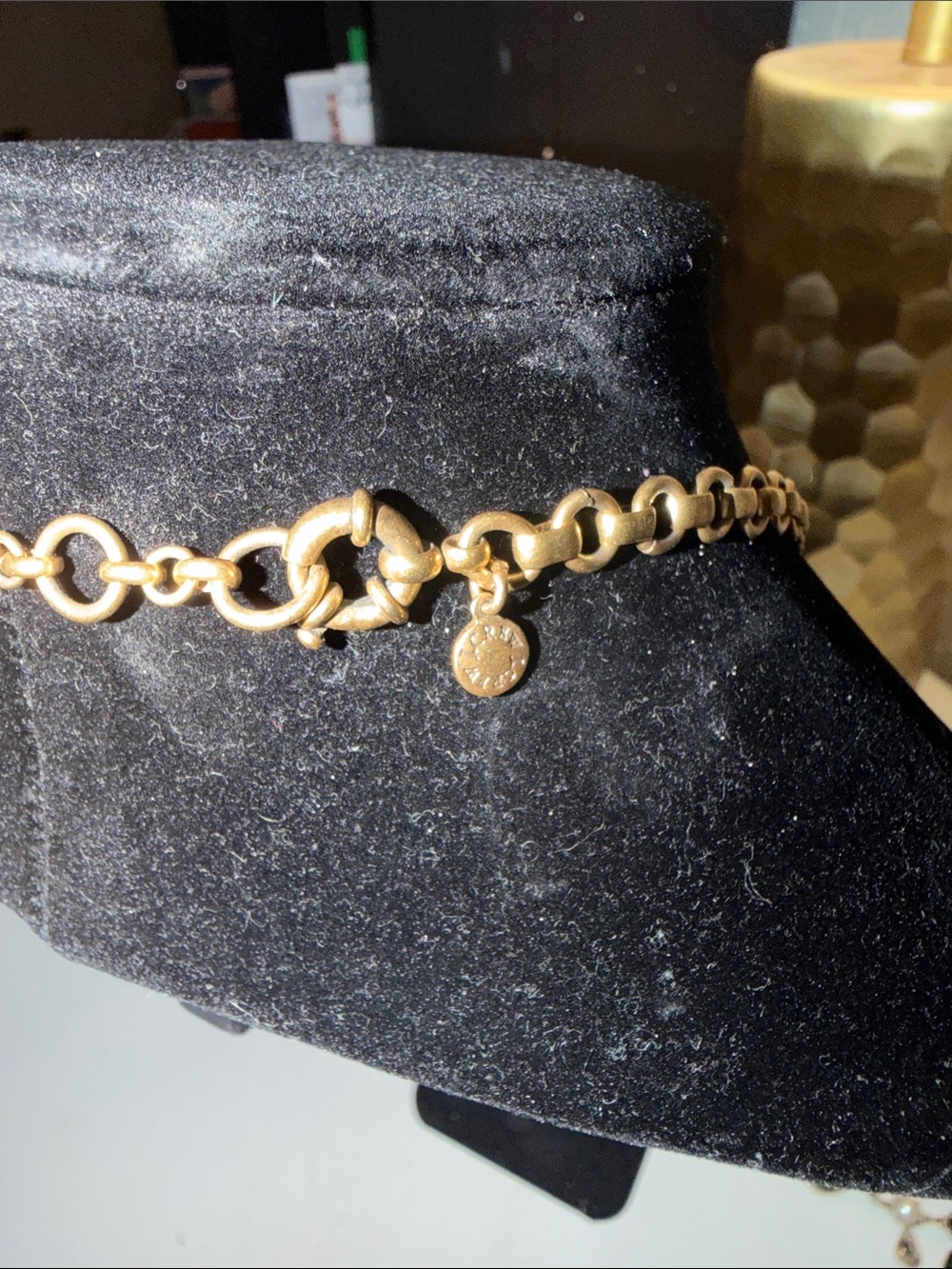J. Crew Gold Cluster Necklace with Clear Crystals - Picture 4 of 5